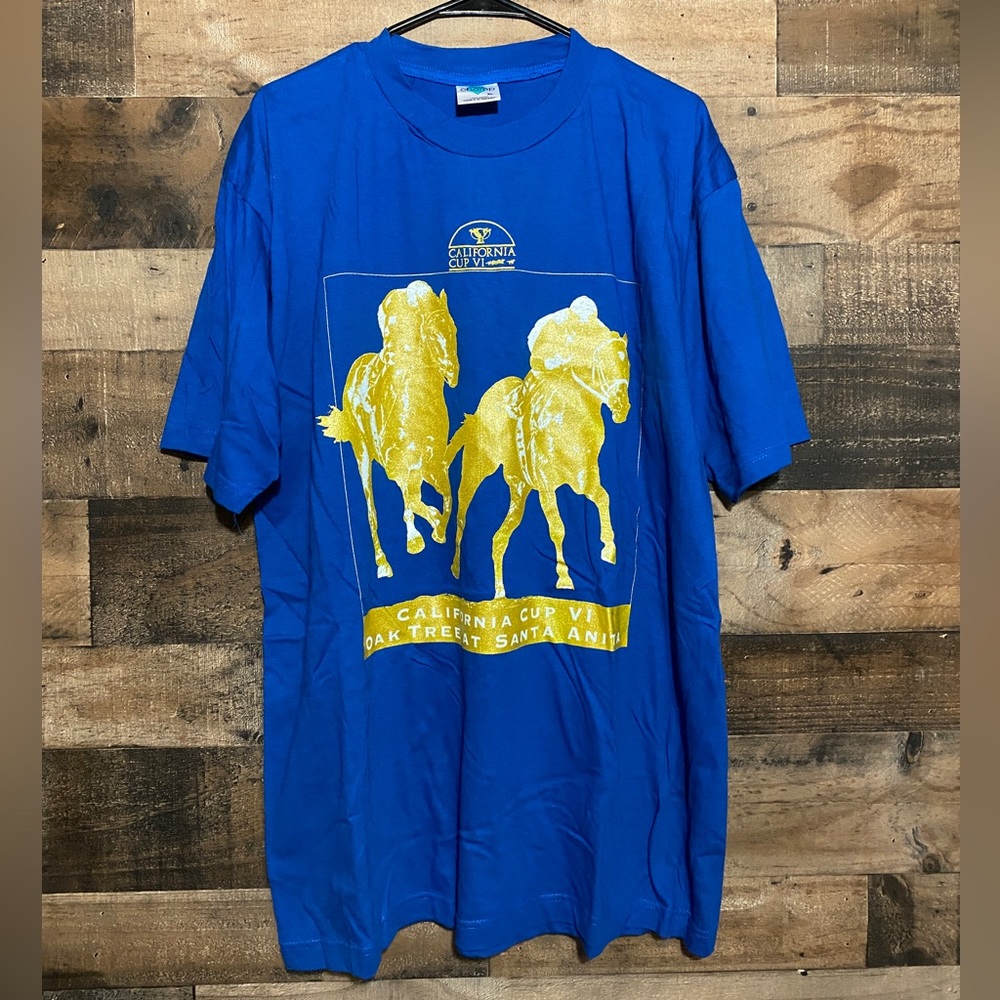 1995 California Cup VI Santa Anita Park Horse Racing T-Shirt Size XL